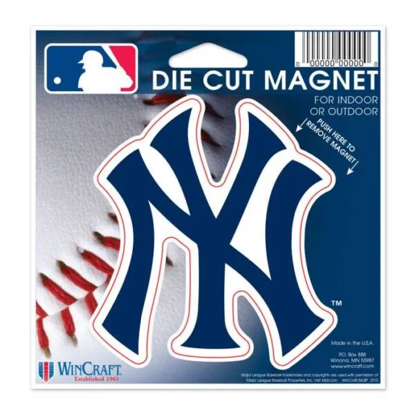 NEW YORK YANKEES DIE CUT MAGNET 4.5" X 6"