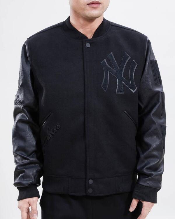 New York Yankees Triple Black Varsity Jacket