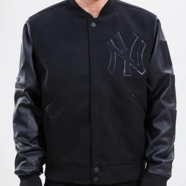 New York Yankees Triple Black Varsity Jacket