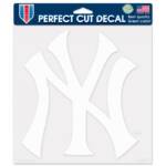 NEW YORK YANKEES NY WHITE LOGO  PERFECT CUT COLOR DECAL
