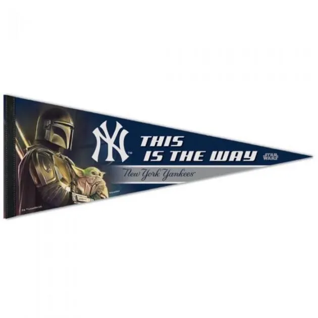 NY YANKEES / STAR WARS MANDALORIAN PREMIUM PENNANT