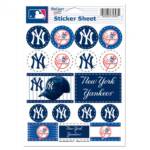 NEW YORK YANKEES VINYL STICKER SHEET 5" X 7"
