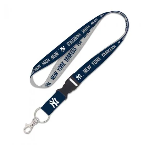 NEW YORK YANKEES HEATHER LANYARD W/DETACHABLE BUCKLE  1'' X 24''