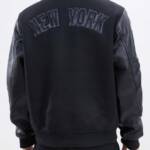 New York Yankees Triple Black Varsity Jacket - Image 2