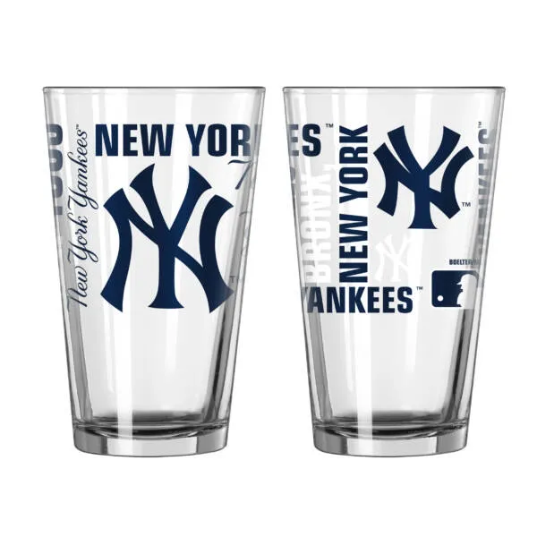 New York Yankees 16oz Scatter Pint Glass