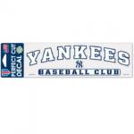 NEW YORK YANKEES ARCHED PERFECT CUT DECALS 3" X 10"