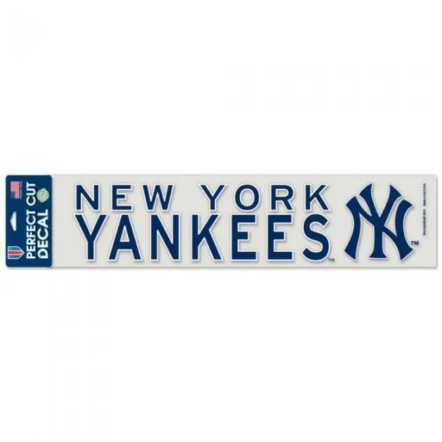 NEW YORK YANKEES PERFECT CUT DECALS 4" X 17"