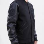 New York Yankees Triple Black Varsity Jacket - Image 4