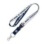 NY YANKEES SLOGAN LANYARD W/DETACHABLE BUCKLE  1'' X 24''