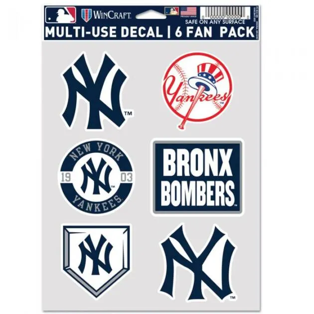 NEW YORK YANKEES MULTI USE 6 FAN PACK