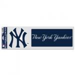NEW YORK YANKEES 2 FAN DECALS 3.75" X 12"