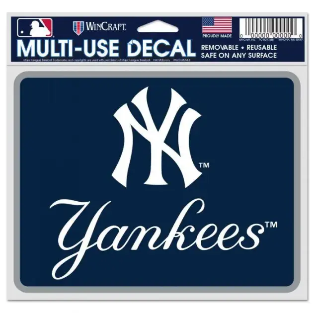 NEW YORK YANKEES FAN DECALS 5" X 6"