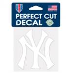 NEW YORK YANKEES NY WHITE PERFECT CUT WHITE DECAL