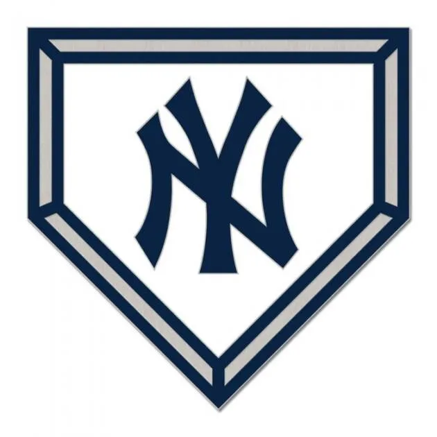 NY YANKEES HOME PLATE COLLECTOR ENAMEL PIN JEWELRY CARD