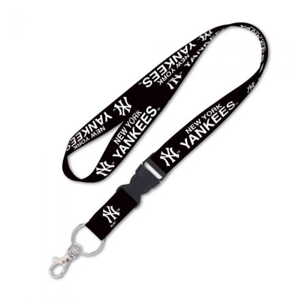 NEW YORK YANKEES BLACKOUT LANYARD W/DETACHABLE BUCKLE   1'' X 24''