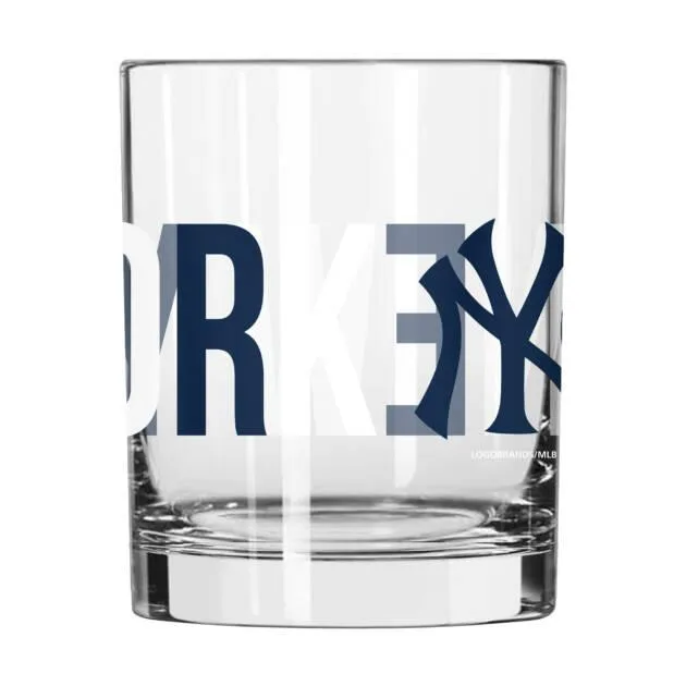 New York Yankees 14oz Overtime Rocks Glass