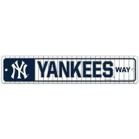 NEW YORK YANKEES WAY STREET / ZONE SIGN 3.75" X 19"