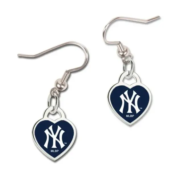 NEW YORK YANKEES EARRINGS W/3D HEART