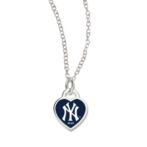 NEW YORK YANKEES NECKLACE W/3D HEART