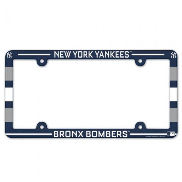 NEW YORK YANKEES SLOGAN LIC PLATE FRAME FULL COLOR