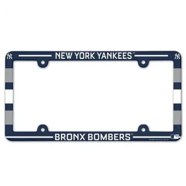 NEW YORK YANKEES SLOGAN LIC PLATE FRAME FULL COLOR