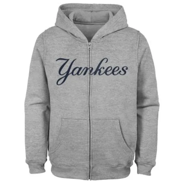 NEW YORK YANKEES  WORDMARK LS FZ HOODIE -DGH KIDS