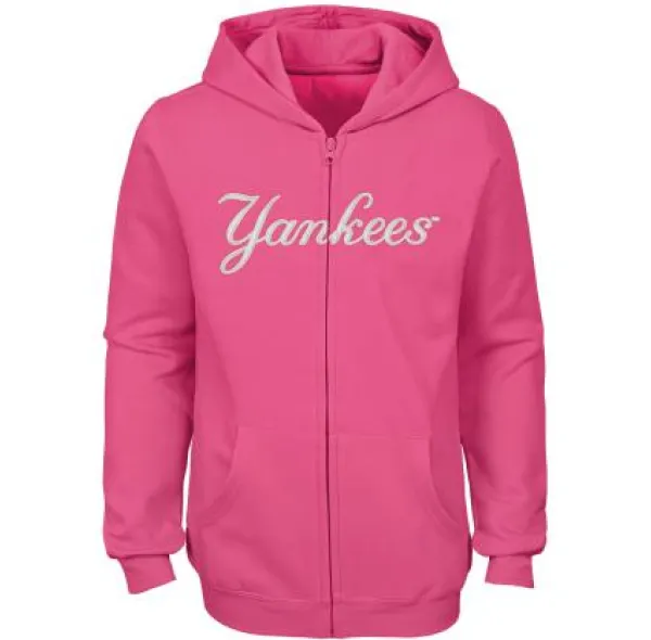 NY YANKEES  WORDMARK LS FZ HOODIE  Fleece Top with Full Zip KID'S