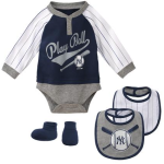 NY YANKEES  IS IT GAME TIME YET BIB&BOOTY  Creepers/Coverall/Onsie/Romper INFANT