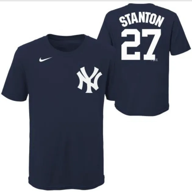 NY YANKEES NIKE  G Stanton #27 HOME N&N SS TEE  S/S Sportswear Tops YOUTH