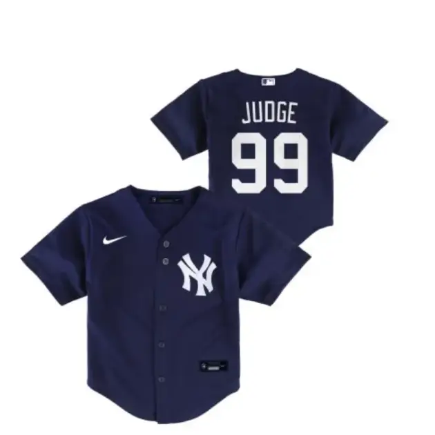 NEW YORK YANKEES NIKE A JUDGE   #99 SCRPRT PLAYER  FINISHED NAVY JERSEY KID'S