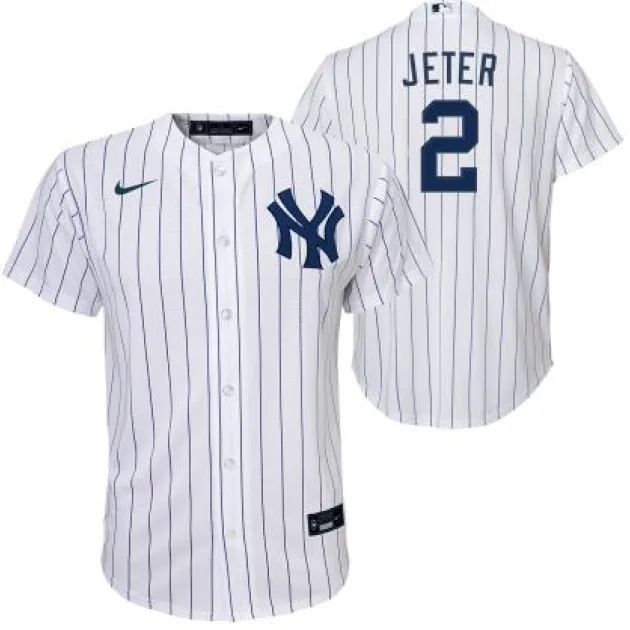 NY YANKEES NIKE J DEREK  #2 HOME TWILL PLAYER FINISHED YOUTH