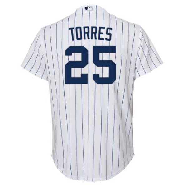 NEW YORK YANKEES G TORRES #25   HOME TWILL PLAYER FINISHED JER YOUTH - Image 3