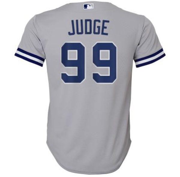 NYYANKEES A JUDGE #99 ROAD GREY TWILL PLAYER FINISHE YOUTH - Image 4