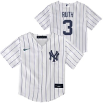 NY YANKEES NIKE B RUTH #3  HOME SCRPRT PLAYER FINISHED JERSEY INFANT