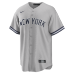 NY Yankees Nike GRAY ROAD Blank Replica Jersey - Image 3