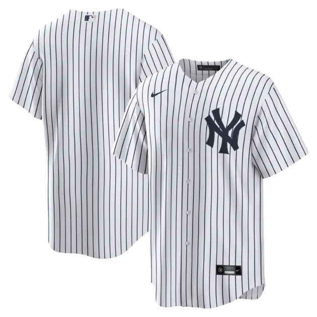 NY Yankees Nike White Home Blank Replica Jersey