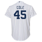 NY YANKEES G COLE # 45 HOME TWILL PLAYER FINISHED YOUTH JERSEY - Image 2