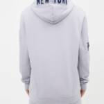 NY YANKEES Pro Standard  Logo Blended P/O Men's GRAY Hoodie - Image 2