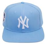 NY YANKEES LOGO 2000 WORLD SERIES LIGHT BLUE SNAPBACK HAT