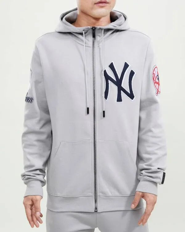 NEW YORK YANKEES LOGO ZIPPER HOODY