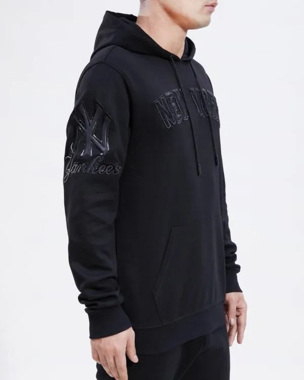 New York Yankees Triple Black Logo Hoody - Image 4