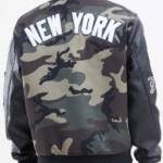 New York Yankees Camo Logo Varsity Jacket - Image 2