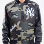 New York Yankees Camo Logo Varsity Jacket