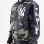 New York Yankees Camo Logo Varsity Jacket - Image 3