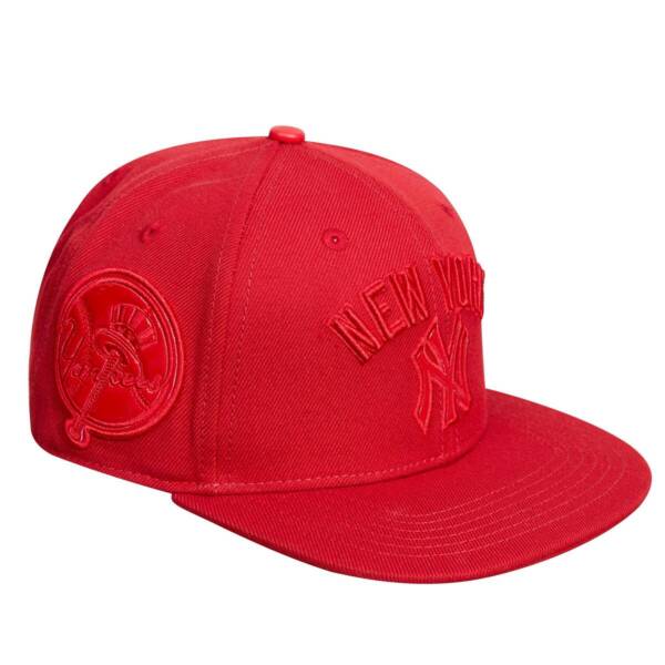 NY YANKEES CLASSIC TRIPLE RED WOOL TRIPLE RED SNAPBACK HAT - Image 4