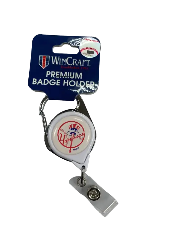 New York Yankees Premium Retractable Deluxe Clip Badge Reel TOPHAT