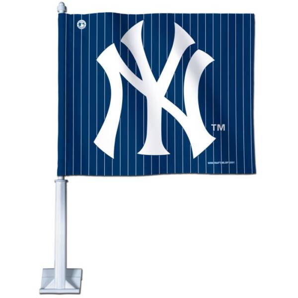 NEW YORK YANKEES CAR FLAG 11.75" X 14"