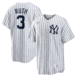 NY YANKEES NIKE COOPERSTOWN  REPLICA JERASY PLAYER NAME & NUMBERS B RUTH #3