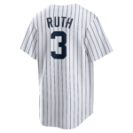NY YANKEES NIKE COOPERSTOWN  REPLICA JERASY PLAYER NAME & NUMBERS B RUTH #3 - Image 2