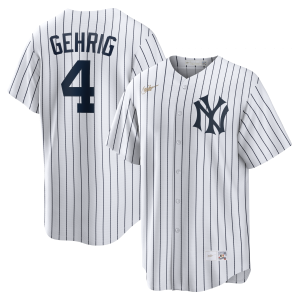 NY YANKEES NIKE REPLICA JERASY PLAYER NAME & NUMBERS L GEHRIG #4